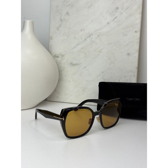 NEW Tom Ford TF1223 Plum Black Yellow Tint Sunglasses $600 main image 5